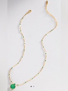 Anthropologie Floating Crystal Pendant Necklace NWT